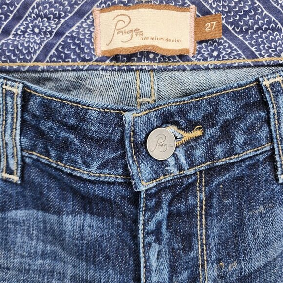 Paige Jeans Jimmy Jimmy Skinny Blue Denim Women's Size 27 - Picture 10 of 11